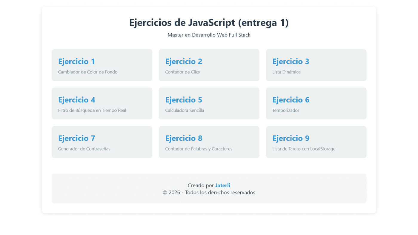 9 aplicaciones interactivas en Javascript para practicar DOM y eventos