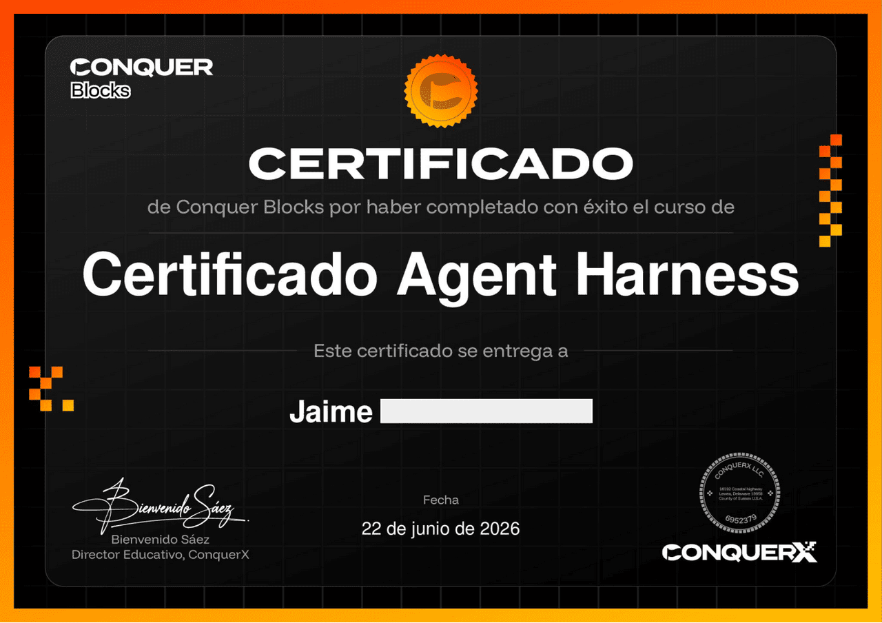 Conseguí el Certificado de Agent Harness