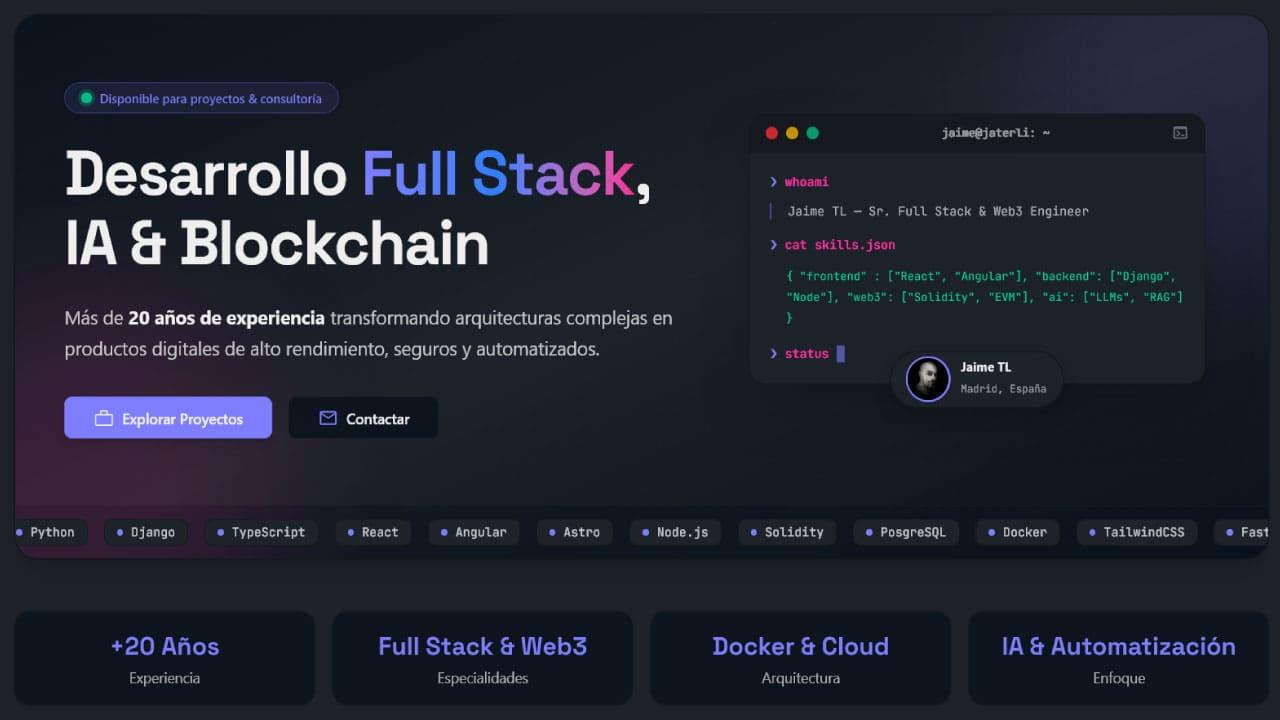 Renovación web: alineando mi carta de presentación con mi evolución Full Stack