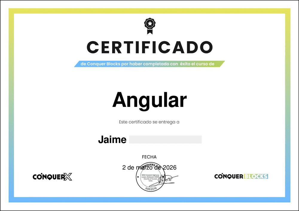 Certificado de Angular