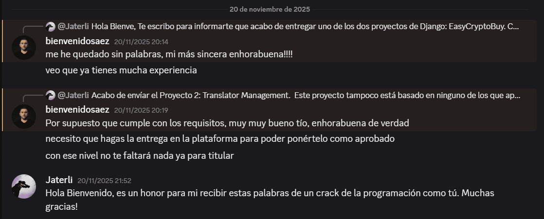 Captura de pantalla del reconocimiento