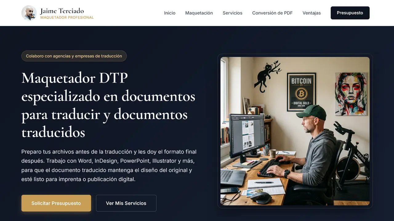Maquetación de Documentos: Landing Profesional en HTML, SASS y JavaScript